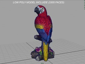 red parrot 3D Model