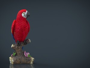 red parrot Modelo 3D