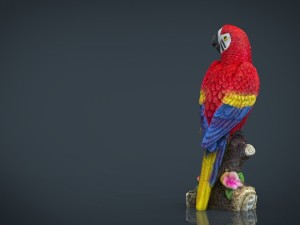 red parrot Modelo 3D