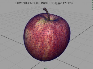 red apple Modèle 3D
