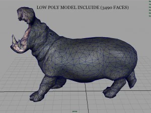 hippopotamus 3D Model