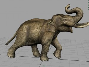 elefante asiatico Modello 3D