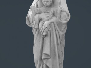 virgin mary with baby jesus 3D Model
