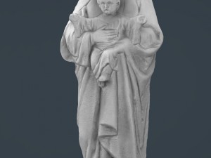 Virgin mary with baby jesus 3D Model