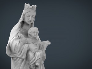 Virgin mary with baby jesus 3D Model