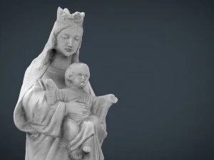 Virgin mary with baby jesus 3D Model