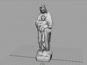 Virgin mary with baby jesus 3D Model