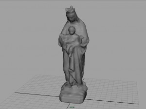 Virgin mary with baby jesus 3D Model