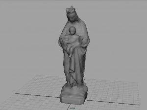 Virgin mary with baby jesus 3D Model