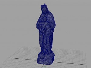 Virgin mary with baby jesus 3D Model
