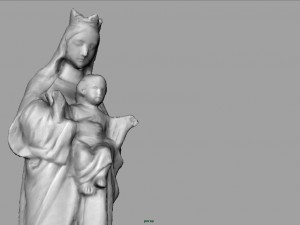 Virgin mary with baby jesus 3D Model