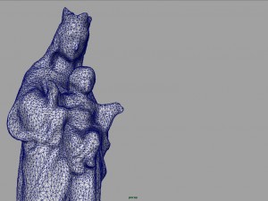 Virgin mary with baby jesus 3D Model