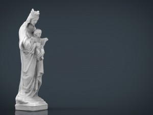 Virgin mary with baby jesus 3D Model