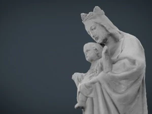 Virgin mary with baby jesus 3D Model