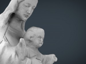 Virgin mary with baby jesus 3D Model