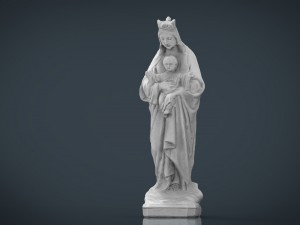 Virgin mary with baby jesus 3D Model