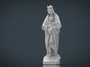 Virgin mary with baby jesus 3D Model