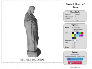 sacred heart of jesus 3D Model