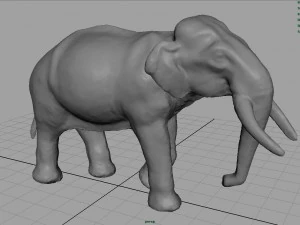 asian elephant mother 3D Model