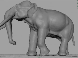 asian elephant mother 3D Model