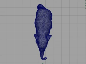 азіатські слони мати і дитина 3D Модель