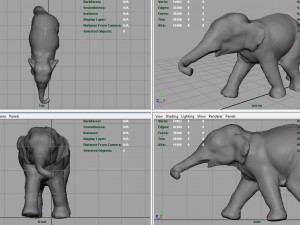 asians elephants mother and babe Modello 3D