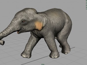 asians elephants mother and babe Modello 3D