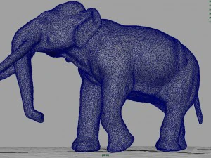 азіатські слони мати і дитина 3D Модель