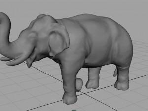 asian elephant 2 3D Model