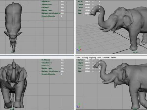 elefante asiatico 2 Modello 3D