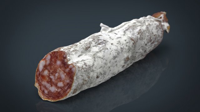 spanish fuet salami Modelo 3D .c4d .max .obj .3ds .fbx .stl .blend 