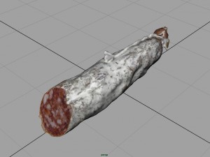 spanish fuet salami Modelo 3D