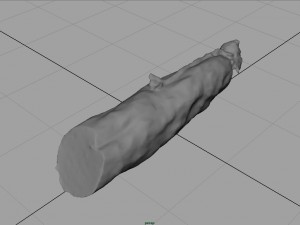 spanish fuet salami Modelo 3D