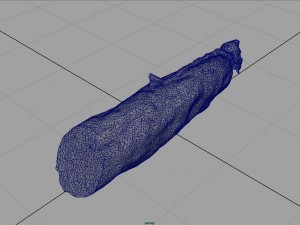 spanish fuet salami Modelo 3D