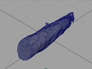 spanish fuet salami 3D Model