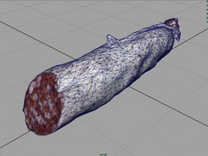 spanish fuet salami Modelo 3D