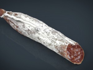 spanish fuet salami Modelo 3D