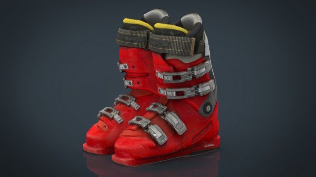 ski boots Model 3D .c4d .max .obj .3ds .fbx .stl .blend 