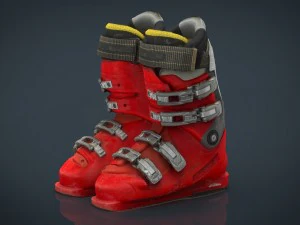 botas de esqui Modelo 3D