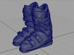 scarponi da sci Modello 3D