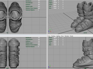 ski boots Model 3D