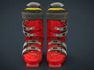 scarponi da sci Modello 3D