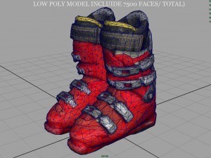 ski boots Model 3D