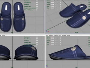 house slippers 3Dモデル