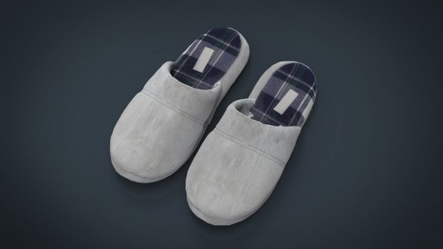 house slippers 2 3D 模型 .c4d .max .obj .3ds .fbx .stl .blend 