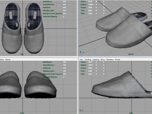 house slippers 2 3D Model