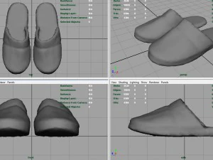 house slippers 2 3D Model