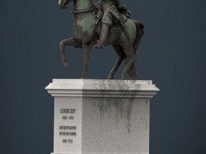 equestrian statue of louis xiv Modelo 3D