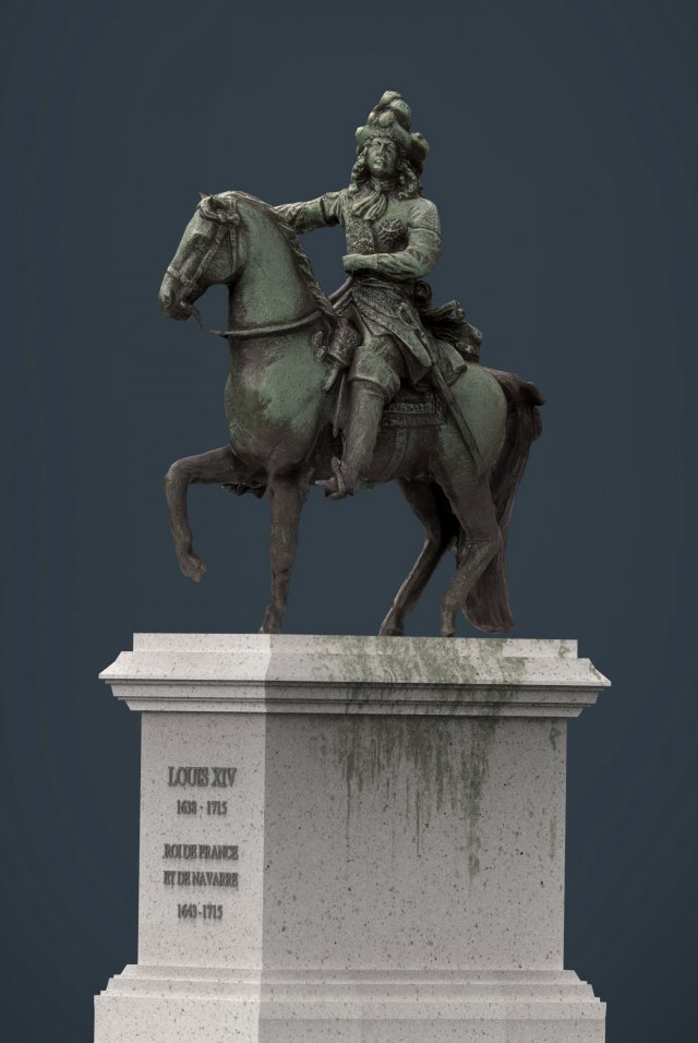 equestrian statue of louis xiv Modelo 3D .c4d .max .obj .3ds .fbx .stl .blend 