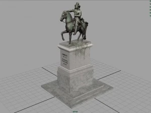 est&aacute;tua equestre de Lu&iacute;s XIV Modelo 3D